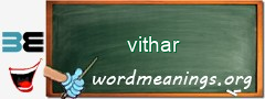 WordMeaning blackboard for vithar